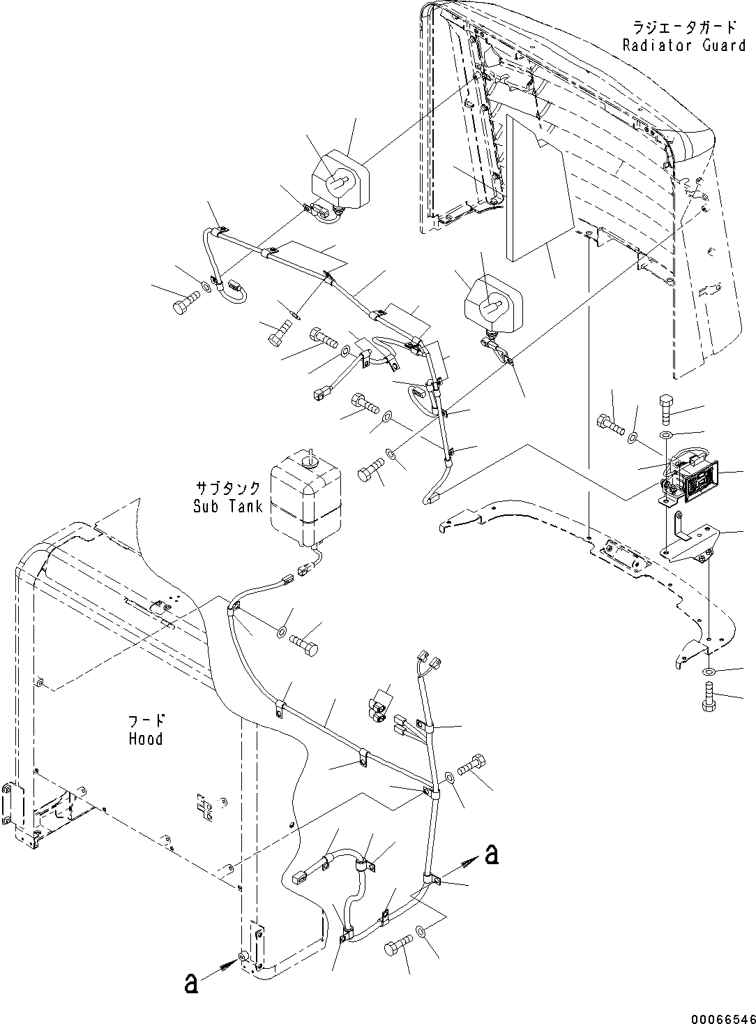 Wheel Loaders Komatsu / WA200-6 S/N C10001-UP(0000250B) / Engine Hood Light and Buzzer (#C10001-)(M001005 : M4100-001005)