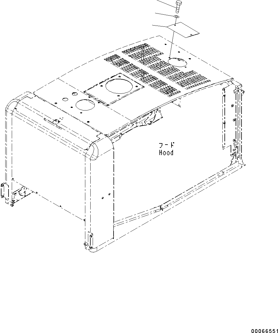 Wheel Loaders Komatsu / WA200-6 S/N C10001-UP(0000250B) / Engine Hood Cover (#C10001-)(M001010 : M4100-001010)