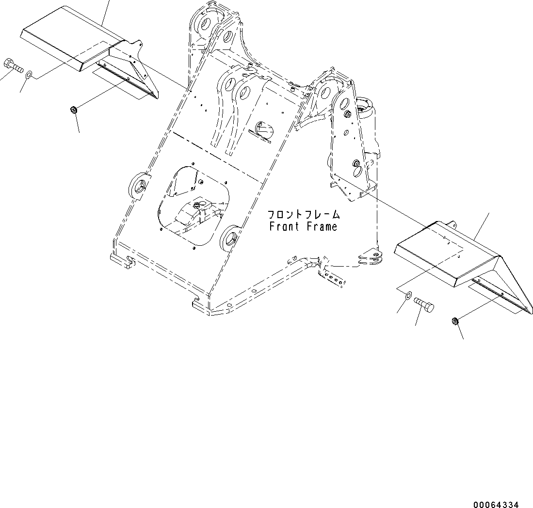 Wheel Loaders Komatsu / WA200-6 S/N C10001-UP(0000250B) / Front Fender (#C10001-)(M003001 : M4210-001001)