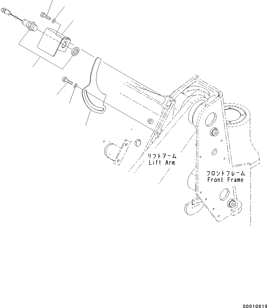 Wheel Loaders Komatsu / WA200-6 S/N C10001-UP(0000250B) / Boom And Bell Crank Boom Kick Out (#C10001-)(T001003 : T4110-001003)