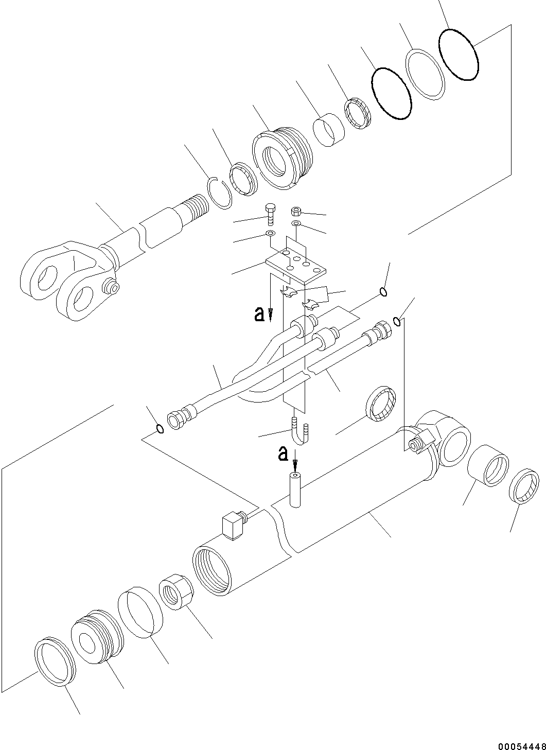 Wheel Loaders Komatsu / WA200-6 S/N C10001-UP(0000250B) / Boom Lift Cylinder Inner Parts, LHS (#C10001-)(T002001 : T4140-001001)