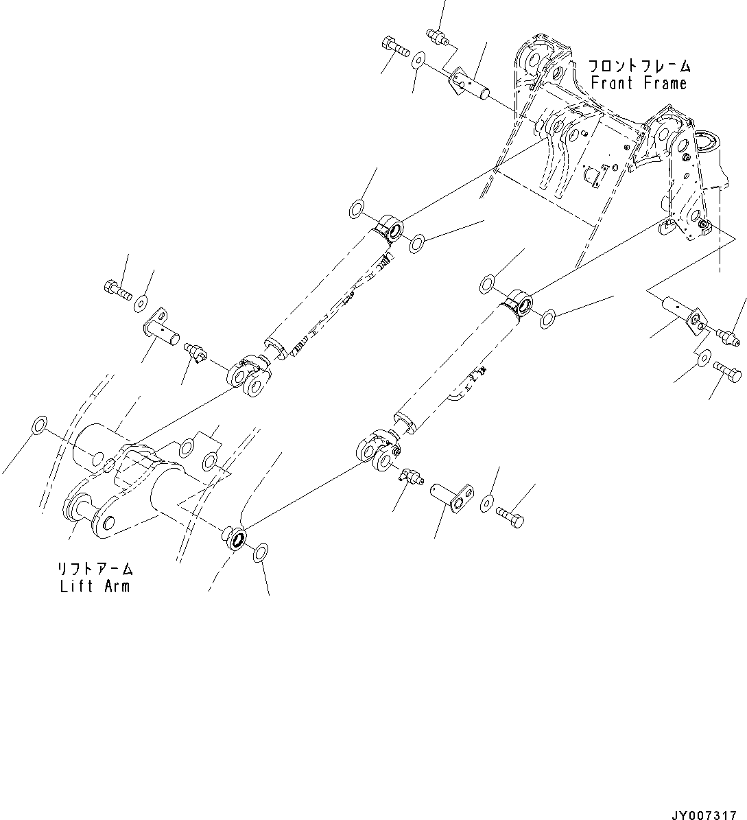 Wheel Loaders Komatsu / WA200-6 S/N C10001-UP(0000250B) / Boom Lift Cylinder Mounts (#C10001-)(T002003 : T4140-001003)