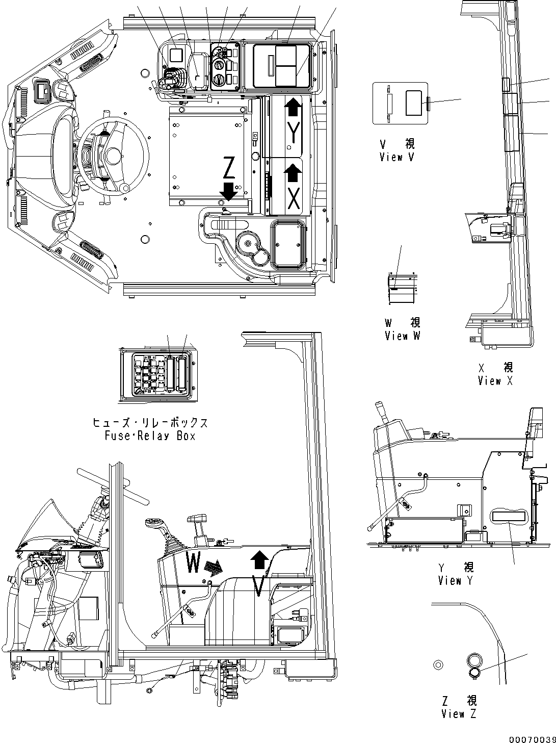 Wheel Loaders Komatsu / WA200-6 S/N C10001-UP(0000250B) / Marks And Plates Floor Decal (#C10001-)(U001002 : U0100-001002)