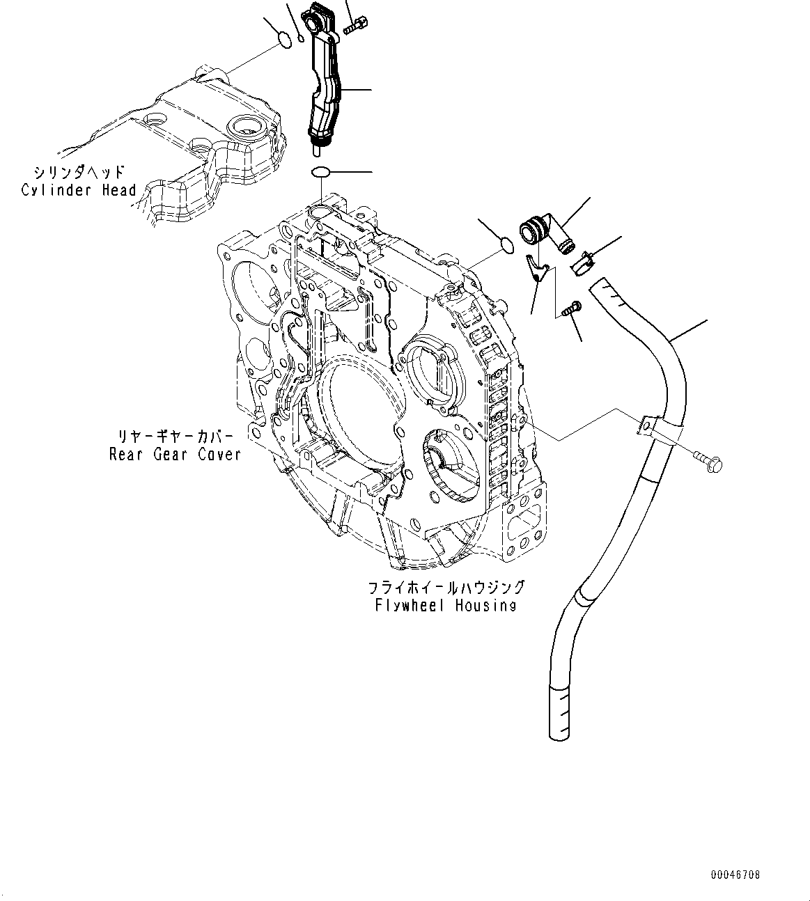Komatsu parts book diagram for SAA6D107E-1J S/N 26534228-UP (For WA320-6/WA320PZ-6): BREATHER (#26534228-)
