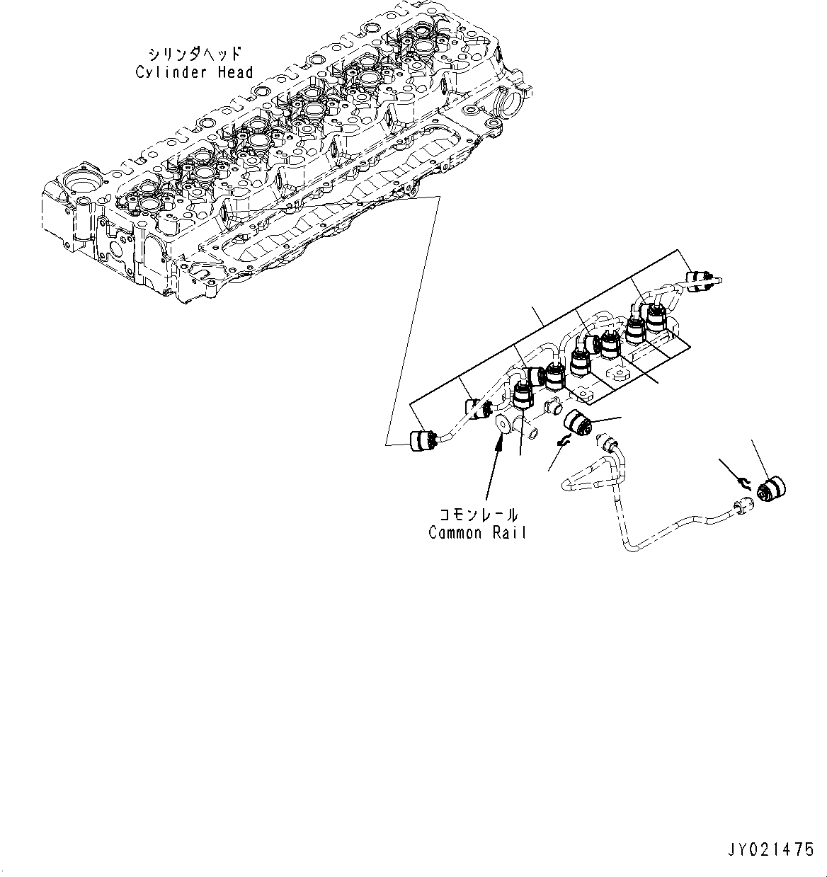 Komatsu parts book diagram for SAA6D107E-1J S/N 26534228-UP (For WA320-6/WA320PZ-6): FUEL SYSTEM COVER (#26534228-)