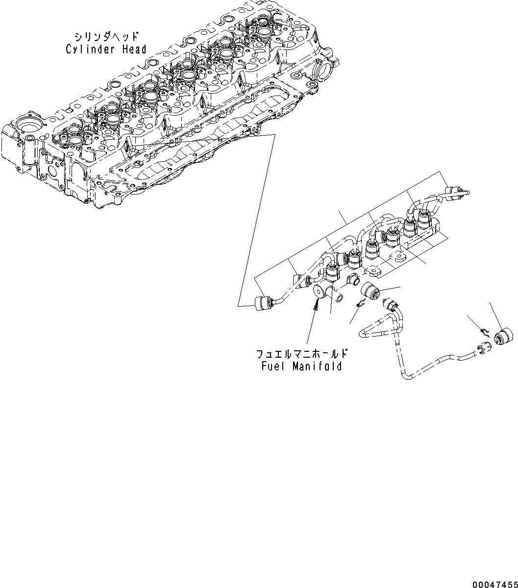 Komatsu parts book diagram for SAA6D107E-1J S/N H62051 - Up (For WA320-6): FUEL SYSTEM COVER