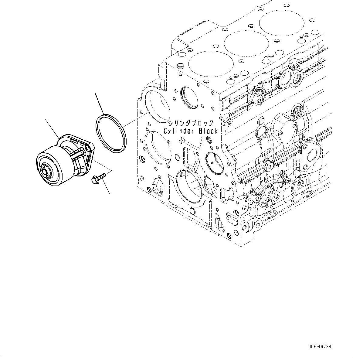 Komatsu parts book diagram for SAA6D107E-1J S/N H62051 - Up (For WA320-6): WATER PUMP
