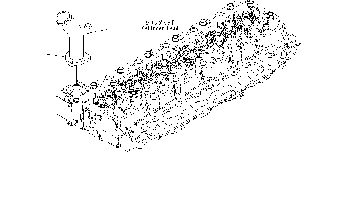 Komatsu parts book diagram for SAA6D107E-1J S/N H62051 - Up (For WA320-6): WATER OUTLET CONNECTOR