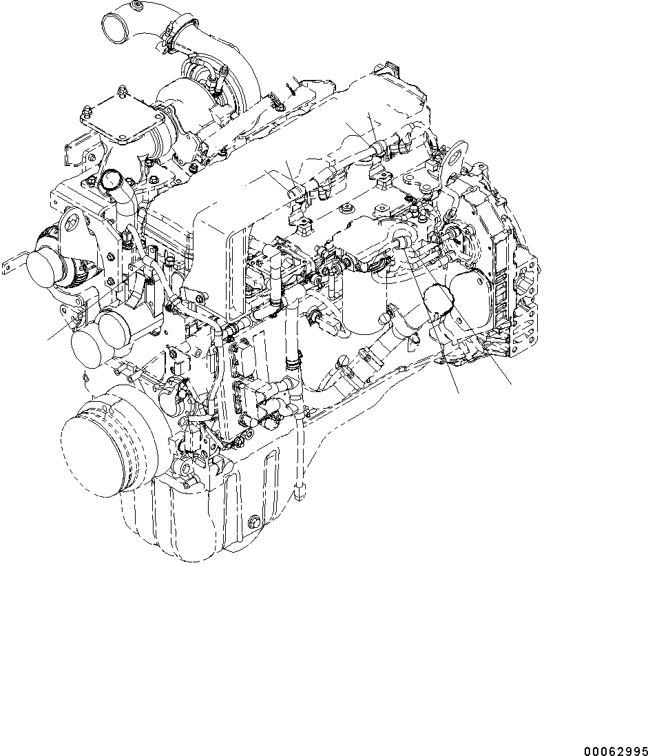 Komatsu parts book diagram for SAA6D107E-1J S/N H62051 - Up (For WA320-6): WIRING HARNESS, RELATED PARTS