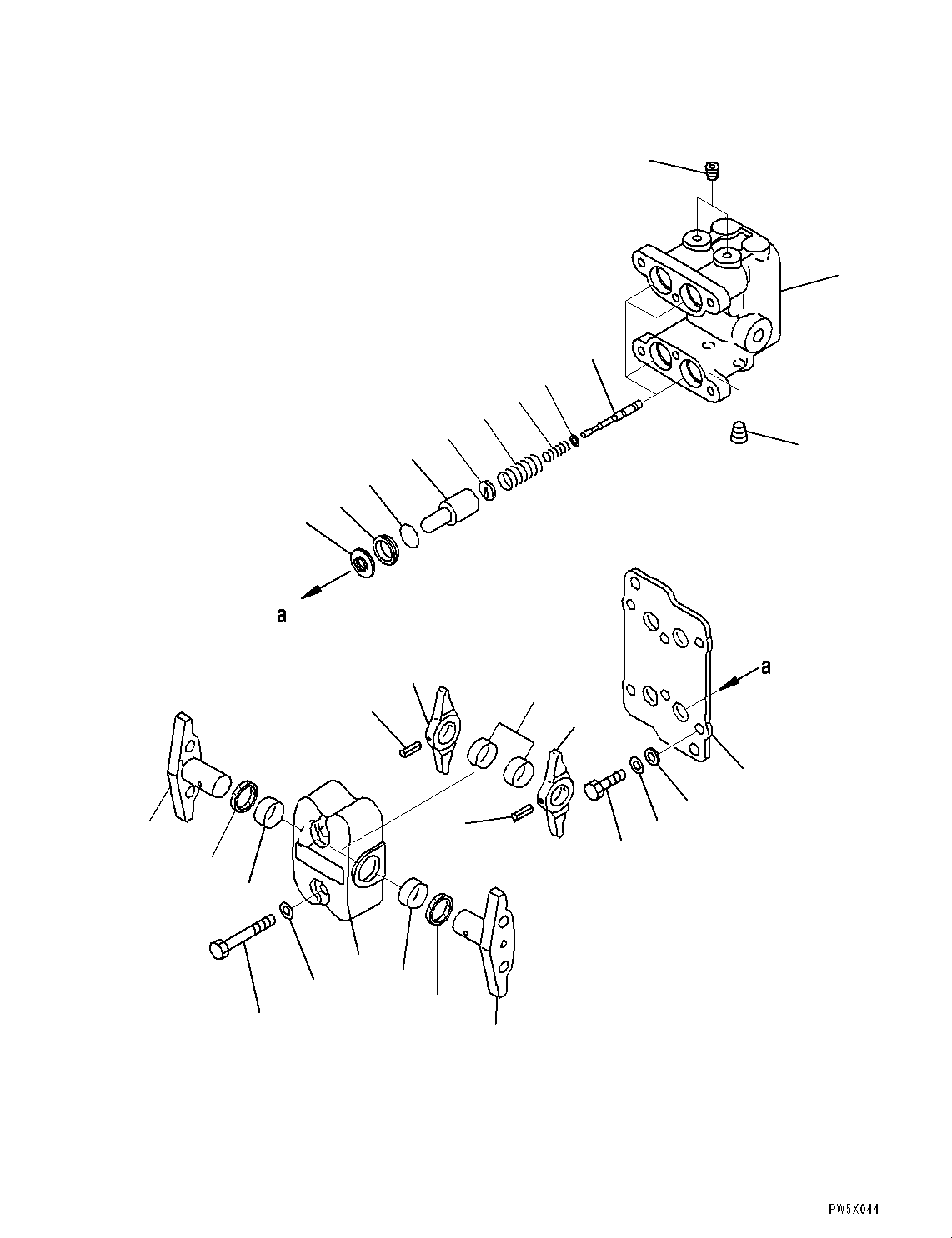 Excavators Komatsu / PC18MR-3 S/N 20001-UP(0000268c) / Floor Frame, PPC Valve for Travel (#20001-20987)(K013003 : K1110-004003)