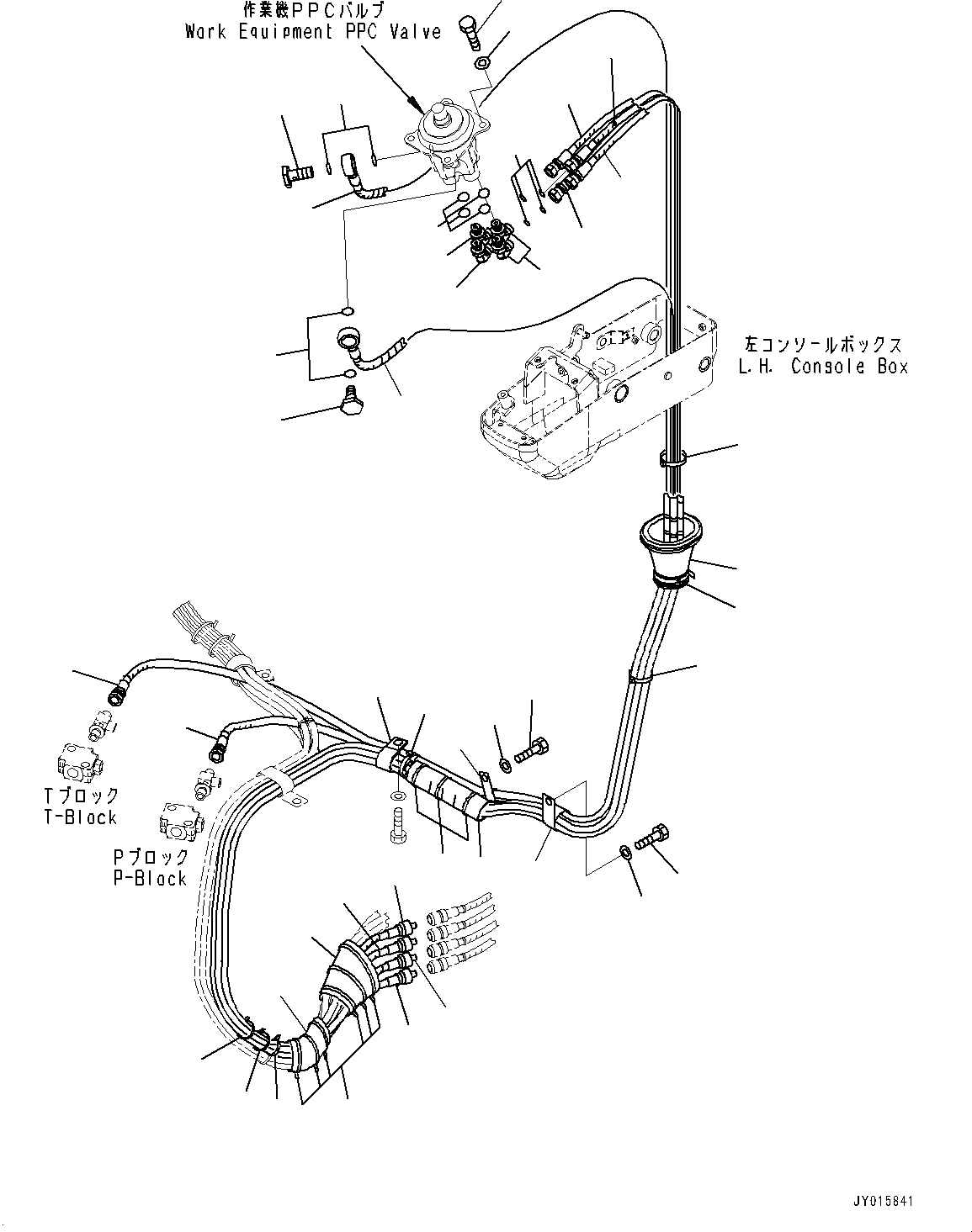 Excavators Komatsu / PC18MR-3 S/N 20001-UP(0000268c) / Floor Frame, Floor, PPC Valve for Work Equipment, L.H. (#20619-)(K013012 : K1110-004010A)