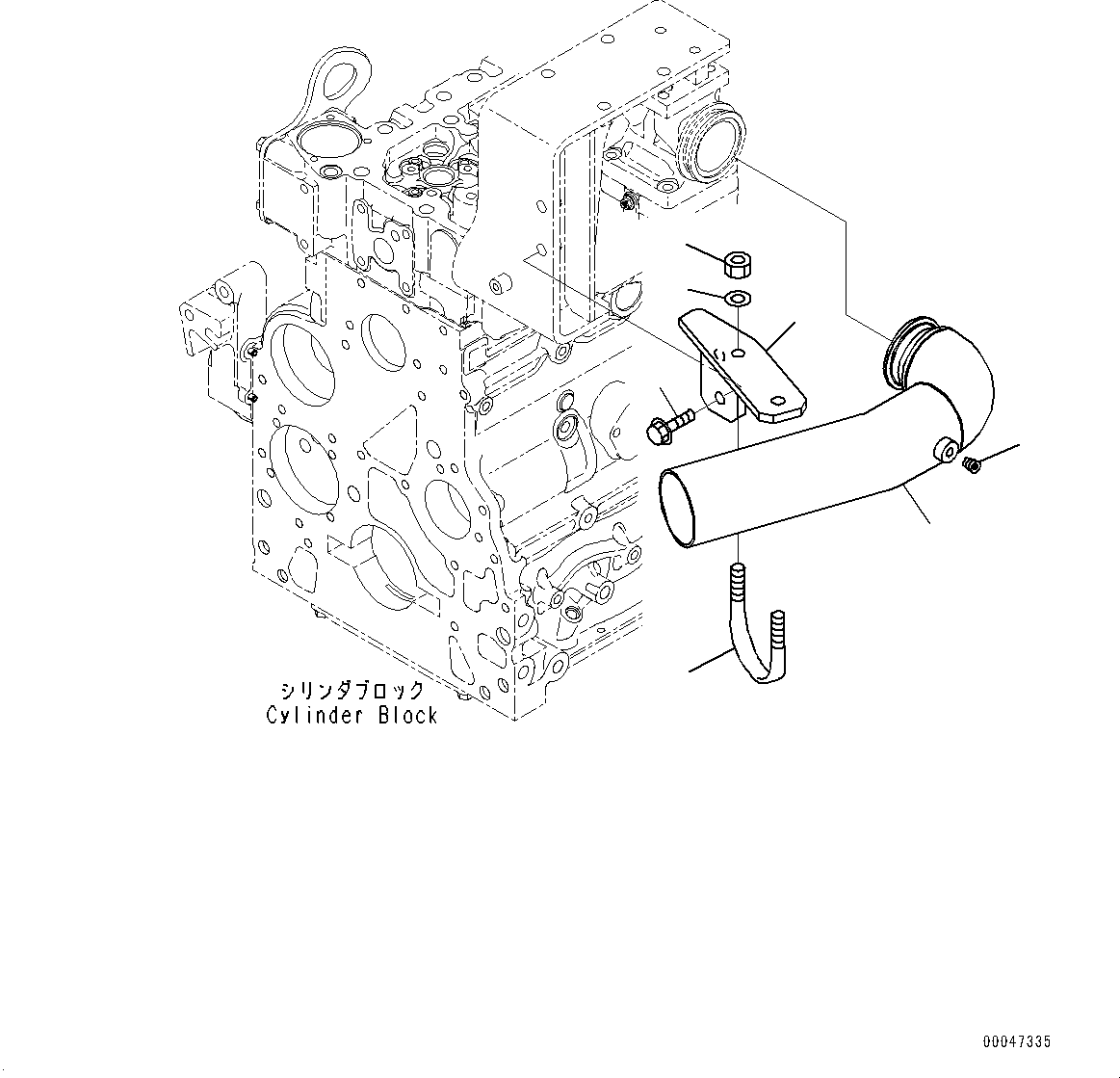Komatsu parts book diagram for SAA6D107E-1CC S/N 26540705-UP (For GD655-5/GD675-5): AIR INTAKE CONNECTOR, TUBE (#26540705-)