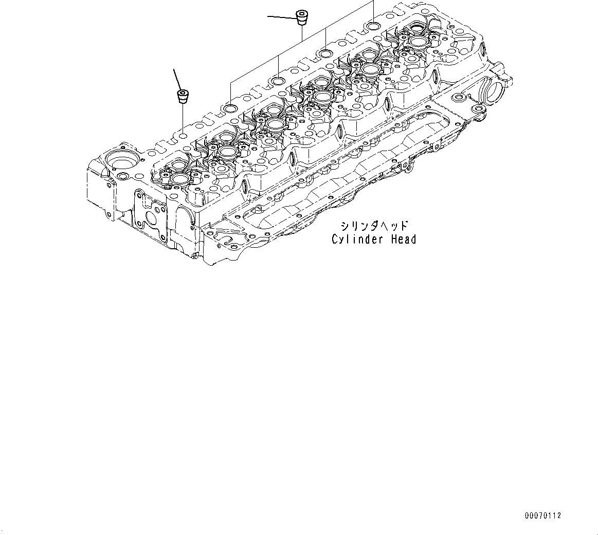 Komatsu parts book diagram for SAA6D107E-1CC S/N 26540705-UP (For GD655-5/GD675-5): CABIN HEATER PLUG, PLUG (#26540705-)