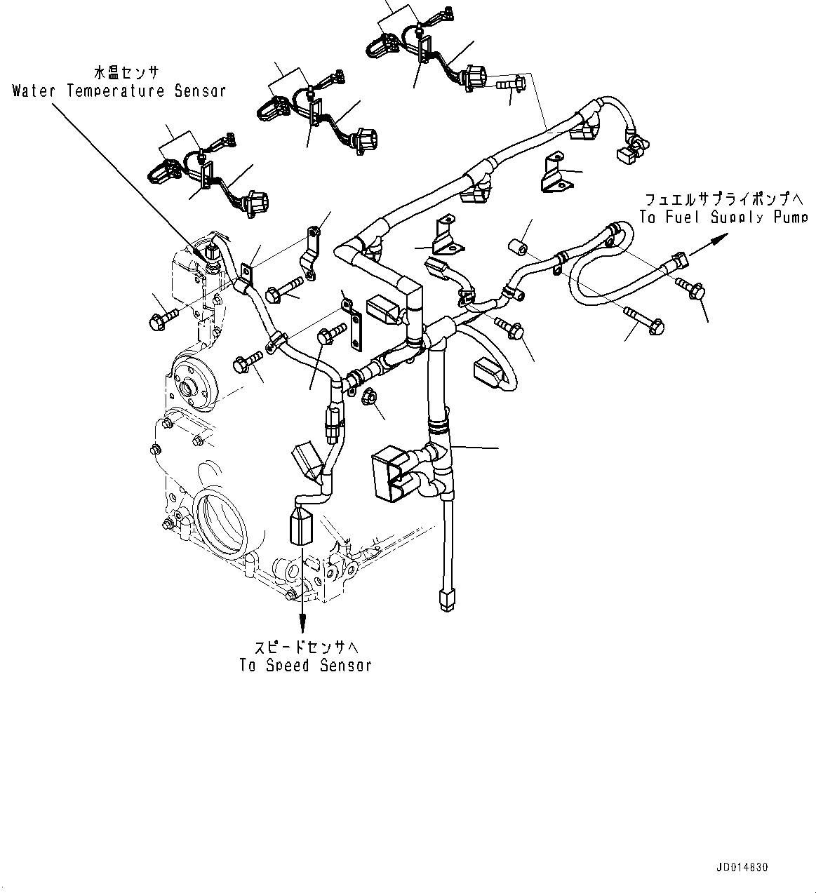 Komatsu parts book diagram for SAA6D107E-1CC S/N 26540705-UP (For GD655-5/GD675-5): WIRING HARNESS (#26540705-26541735)