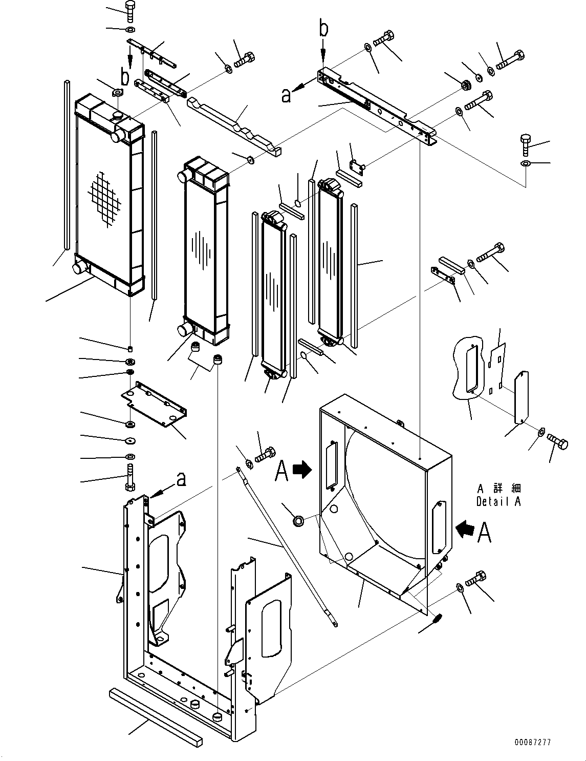 Wheel Loaders Komatsu / WA380-6 S/N 65949-UP(0000290c) / Radiator, Radiator, Aftercooler and Oil Cooler (#65949-)(C001001 : C0110-003001)