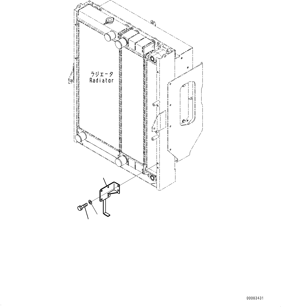 Wheel Loaders Komatsu / WA380-6 S/N 65949-UP(0000290c) / Radiator, Bracket (#65949-)(C001006 : C0110-003006)