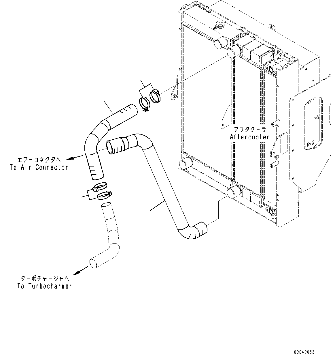 Wheel Loaders Komatsu / WA380-6 S/N 65949-UP(0000290c) / Radiator, Aftercooler Piping (#65949-)(C001007 : C0110-003007)