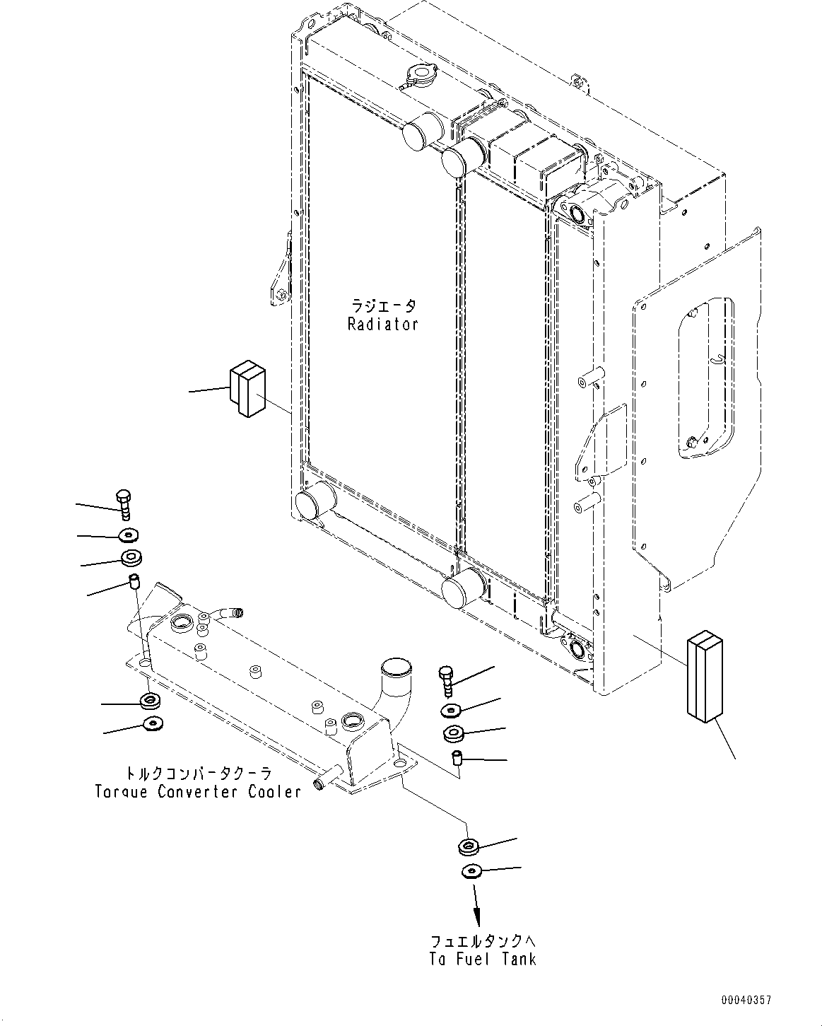 Wheel Loaders Komatsu / WA380-6 S/N 65949-UP(0000290c) / Radiator, Mounting Parts (#65949-)(C001012 : C0110-003012)