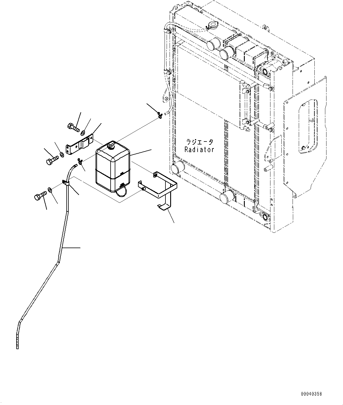 Wheel Loaders Komatsu / WA380-6 S/N 65949-UP(0000290c) / Radiator, Sub-tank (#65949-)(C001013 : C0110-003013)