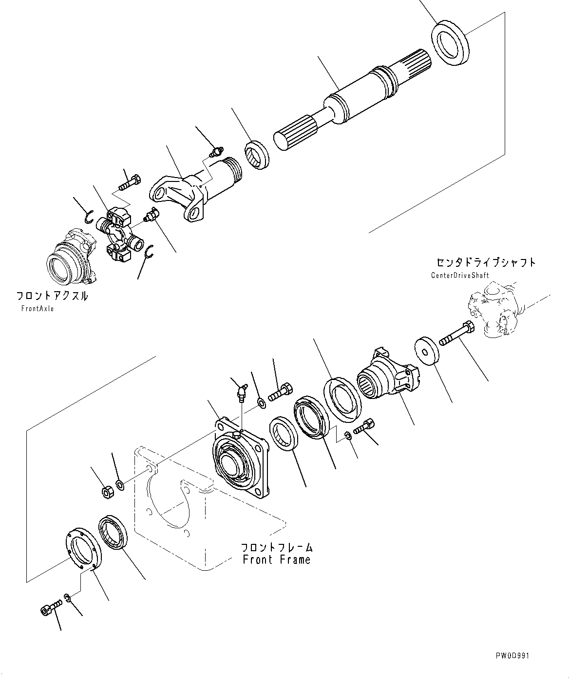 Wheel Loaders Komatsu / WA380-6 S/N 65949-UP(0000290c) / Drive Shaft, Front Shaft (#65949-)(F001002 : F4200-001002)