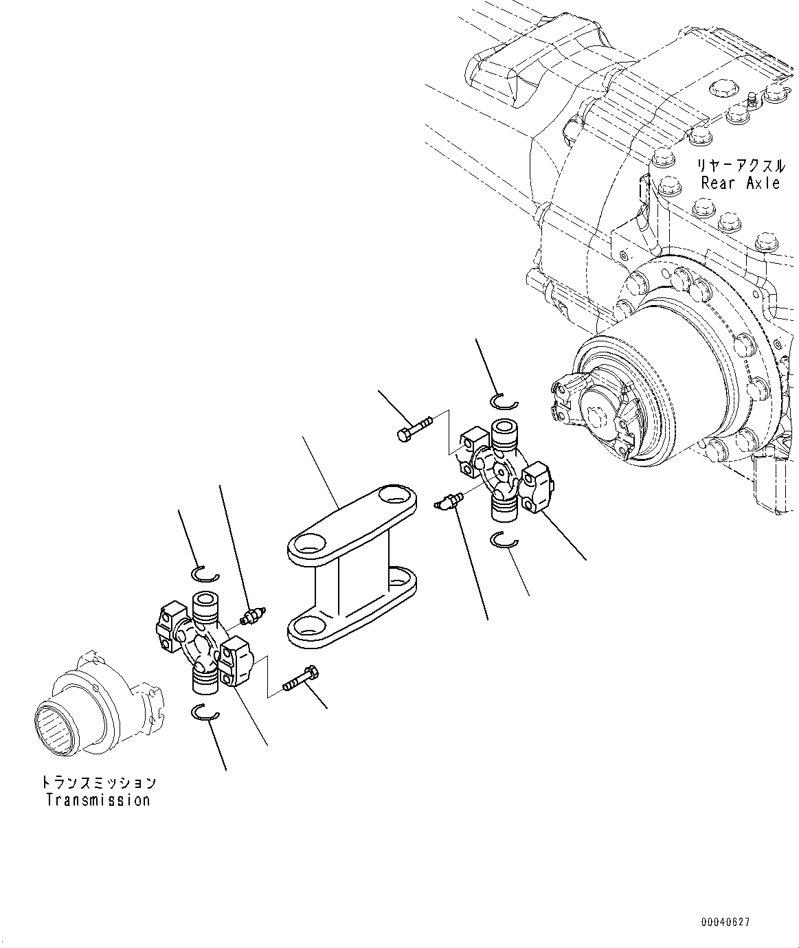 Wheel Loaders Komatsu / WA380-6 S/N 65949-UP(0000290c) / Drive Shaft, Rear Shaft (#65949-)(F001003 : F4200-001003)