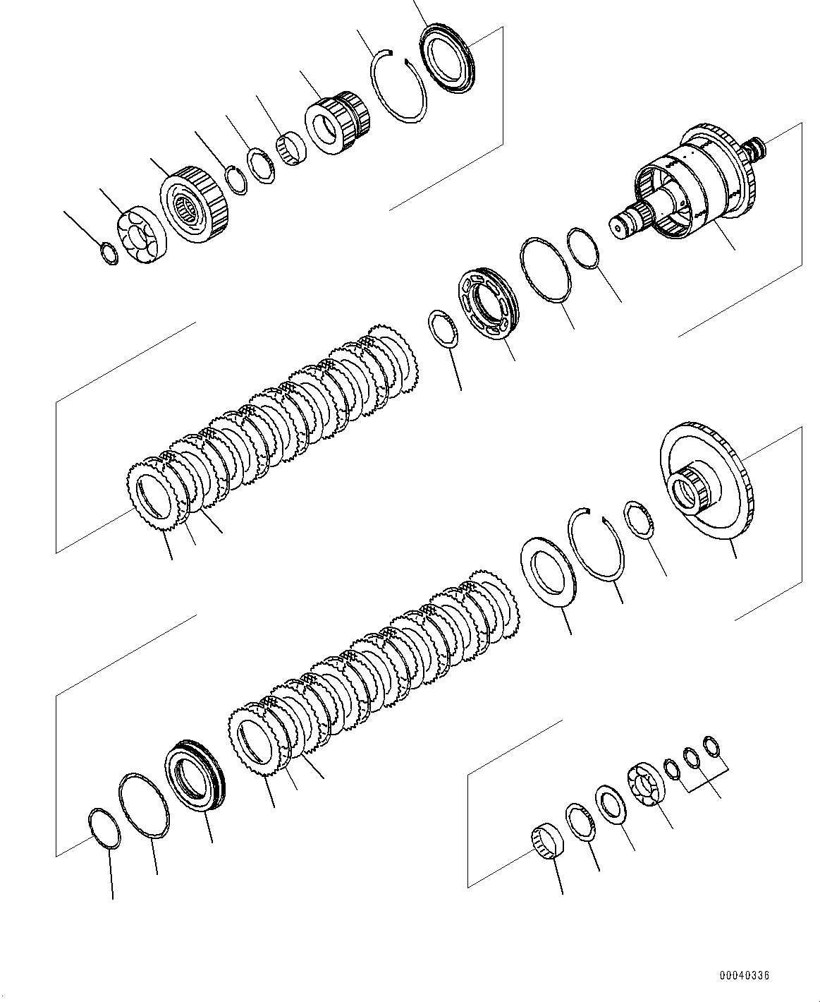Wheel Loaders Komatsu / WA380-6 S/N 65949-UP(0000290c) / Torque Converter and Transmission, 1st and 4th Speed Clutch (#65949-)(F002003 : F4300-001003)