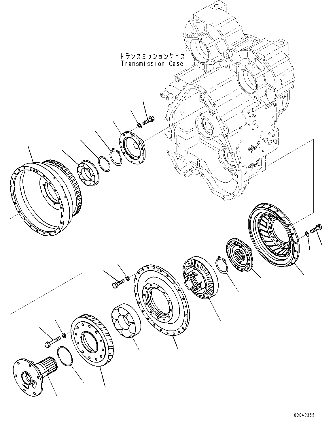 Wheel Loaders Komatsu / WA380-6 S/N 65949-UP(0000290c) / Torque Converter and Transmission, Pump and Turbine (#65949-)(F002016 : F4300-001016)