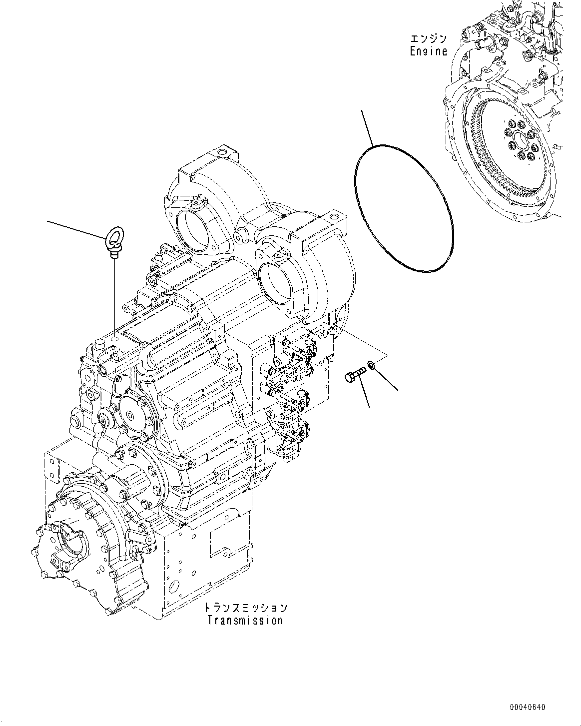 Wheel Loaders Komatsu / WA380-6 S/N 65949-UP(0000290c) / Torque Converter and Transmission, Bracket (1/2) (#65949-)(F004018 : F4300-003018)