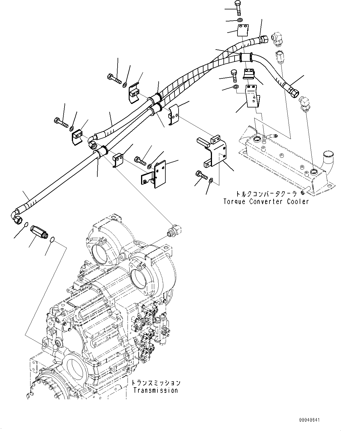 Wheel Loaders Komatsu / WA380-6 S/N 65949-UP(0000290c) / Torque Converter and Transmission, Cooling Piping (#65949-66340)(F002019 : F4300-001019)