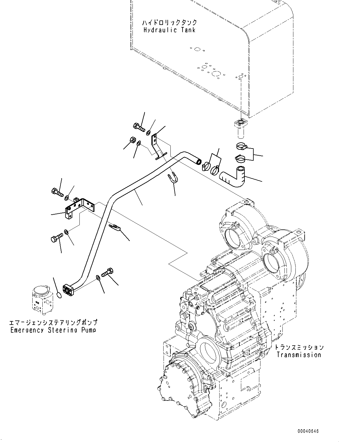 Wheel Loaders Komatsu / WA380-6 S/N 65949-UP(0000290c) / Torque Converter and Transmission, Suction Piping (#65949-)(F003026 : F4300-002025)