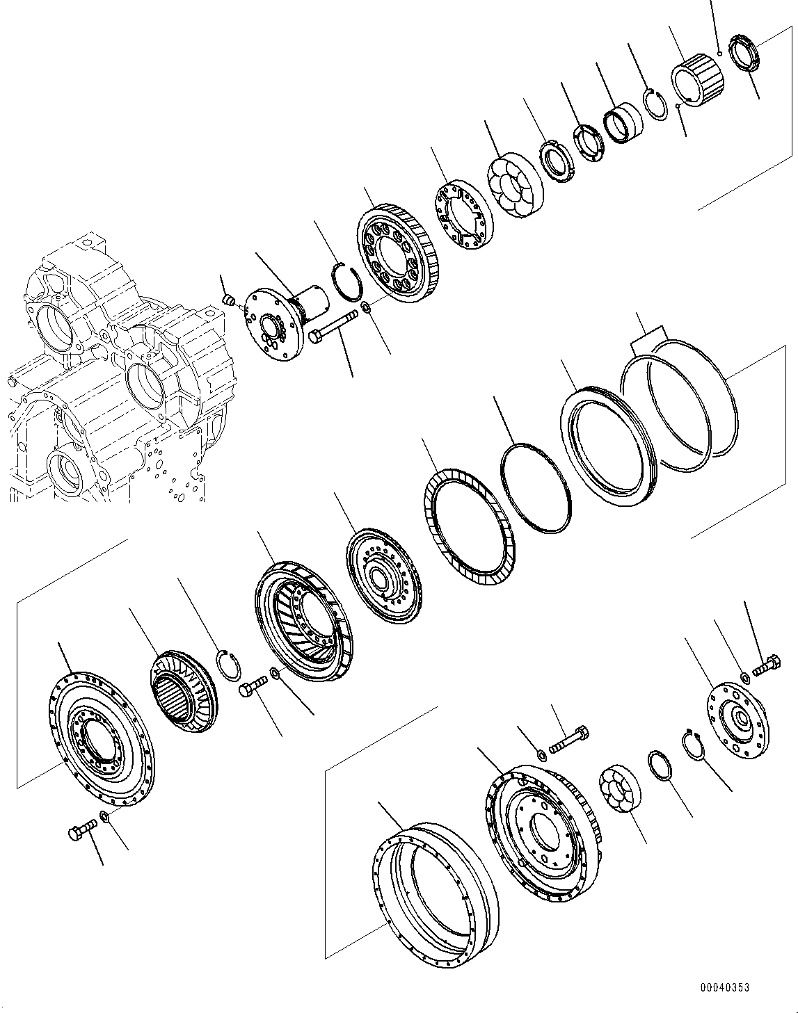 Wheel Loaders Komatsu / WA380-6 S/N 65949-UP(0000290c) / Torque Converter and Transmission, Pump and Turbine (#65949-)(F003017 : F4300-002017)