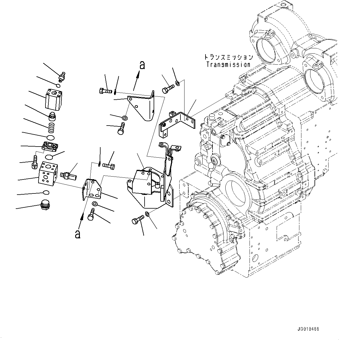 Wheel Loaders Komatsu / WA380-6 S/N 65949-UP(0000290c) / Torque Converter and Transmission, Bracket (2/2) (#65949-)(F004021 : F4300-003020)