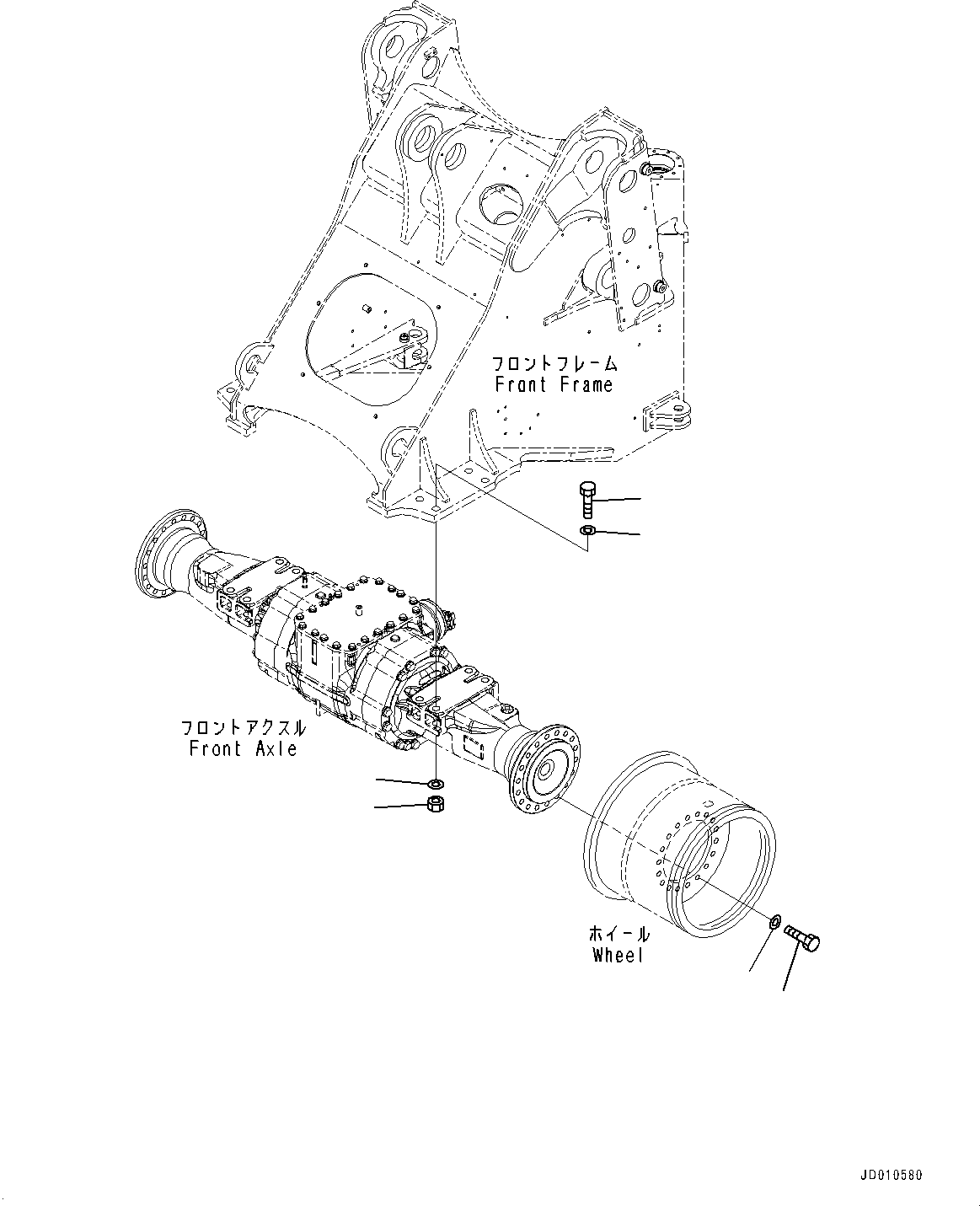 Wheel Loaders Komatsu / WA380-6 S/N 65949-UP(0000290c) / Front Axle, Bolt (#65949-66104)(F006008 : F4400-001008)
