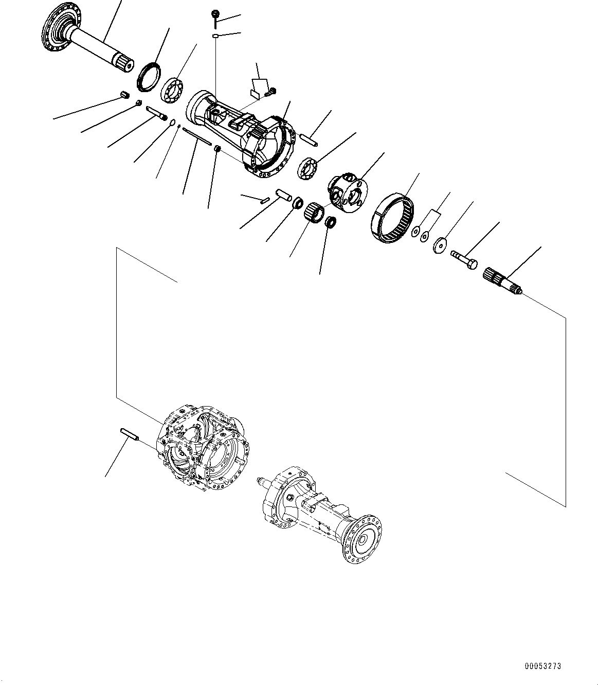 Wheel Loaders Komatsu / WA380-6 S/N 65949-UP(0000290c) / Rear Axle, Final Drive R.H. (#65949-)(F008002 : F4500-001002)
