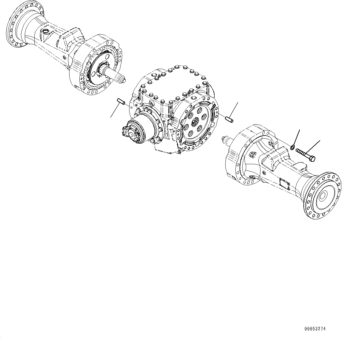 Wheel Loaders Komatsu / WA380-6 S/N 65949-UP(0000290c) / Rear Axle, Housing Mounting (#65949-)(F008007 : F4500-001007)