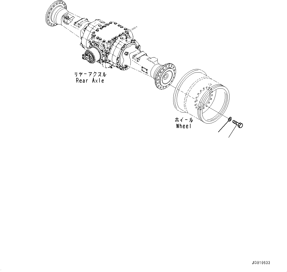 Wheel Loaders Komatsu / WA380-6 S/N 65949-UP(0000290c) / Rear Axle, Bolt (#65949-)(F009008 : F4500-002008)