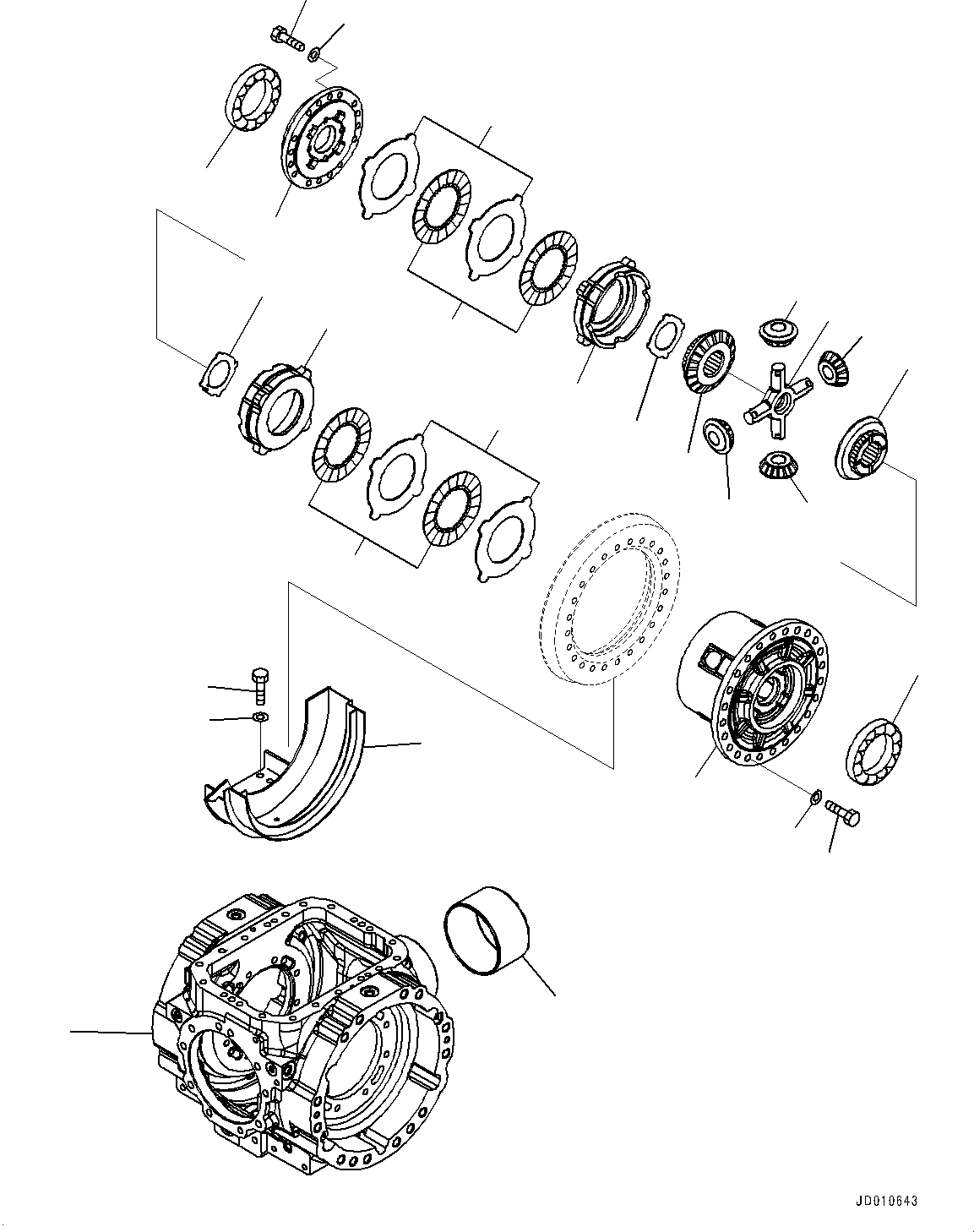 Wheel Loaders Komatsu / WA380-6 S/N 65949-UP(0000290c) / Rear Axle, Differential (2/3) (#65949-)(F009004 : F4500-002004)