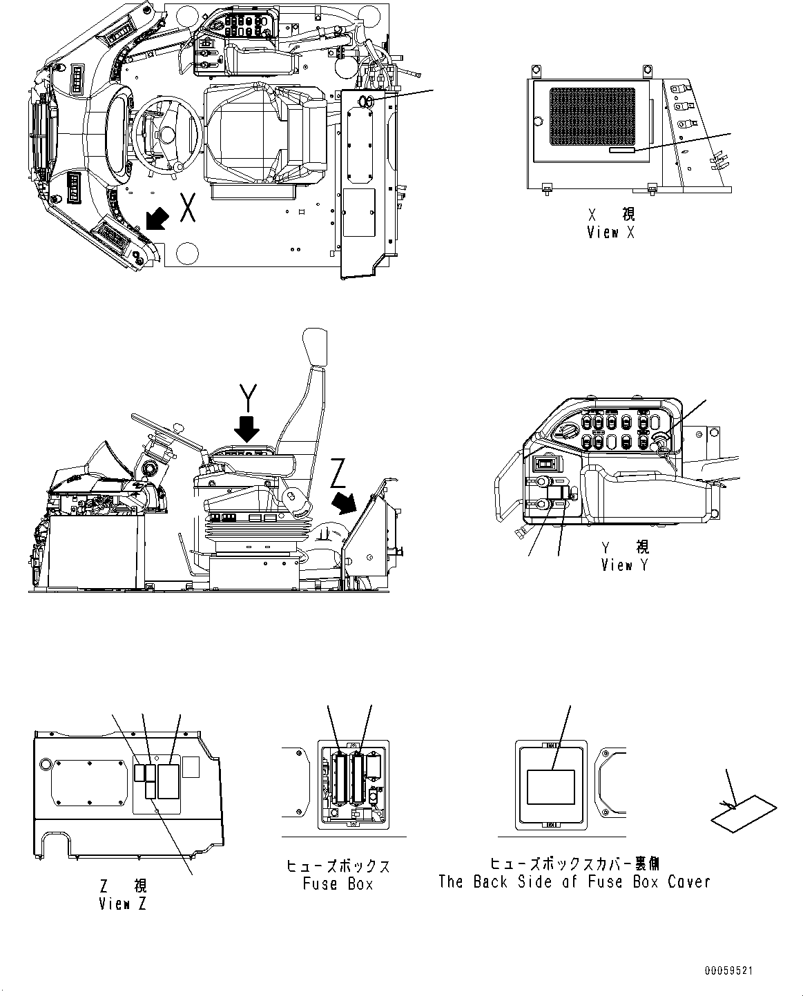 Wheel Loaders Komatsu / WA380-6 S/N 65949-UP(0000290c) / Decal, Interior (#66058-)(U002002 : U0100-020002)