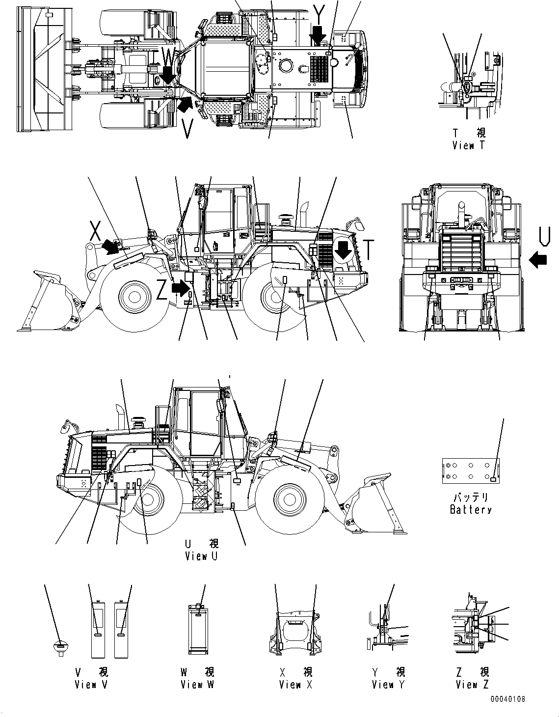Wheel Loaders Komatsu / WA380-6 S/N 65949-UP(0000290c) / Decal, Exterior (#66058-)(U004001 : U0100-022001)