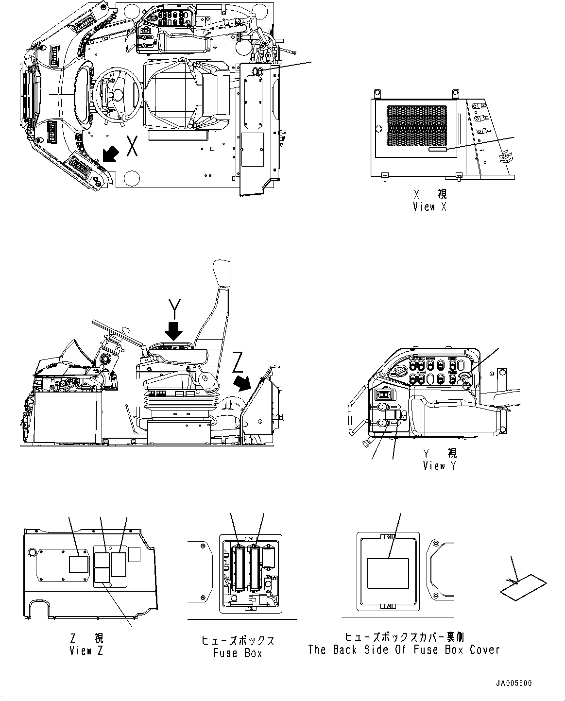 Wheel Loaders Komatsu / WA380-6 S/N 65949-UP(0000290c) / Decal, Interior (#65949-)(U007002 : U0100-025002)
