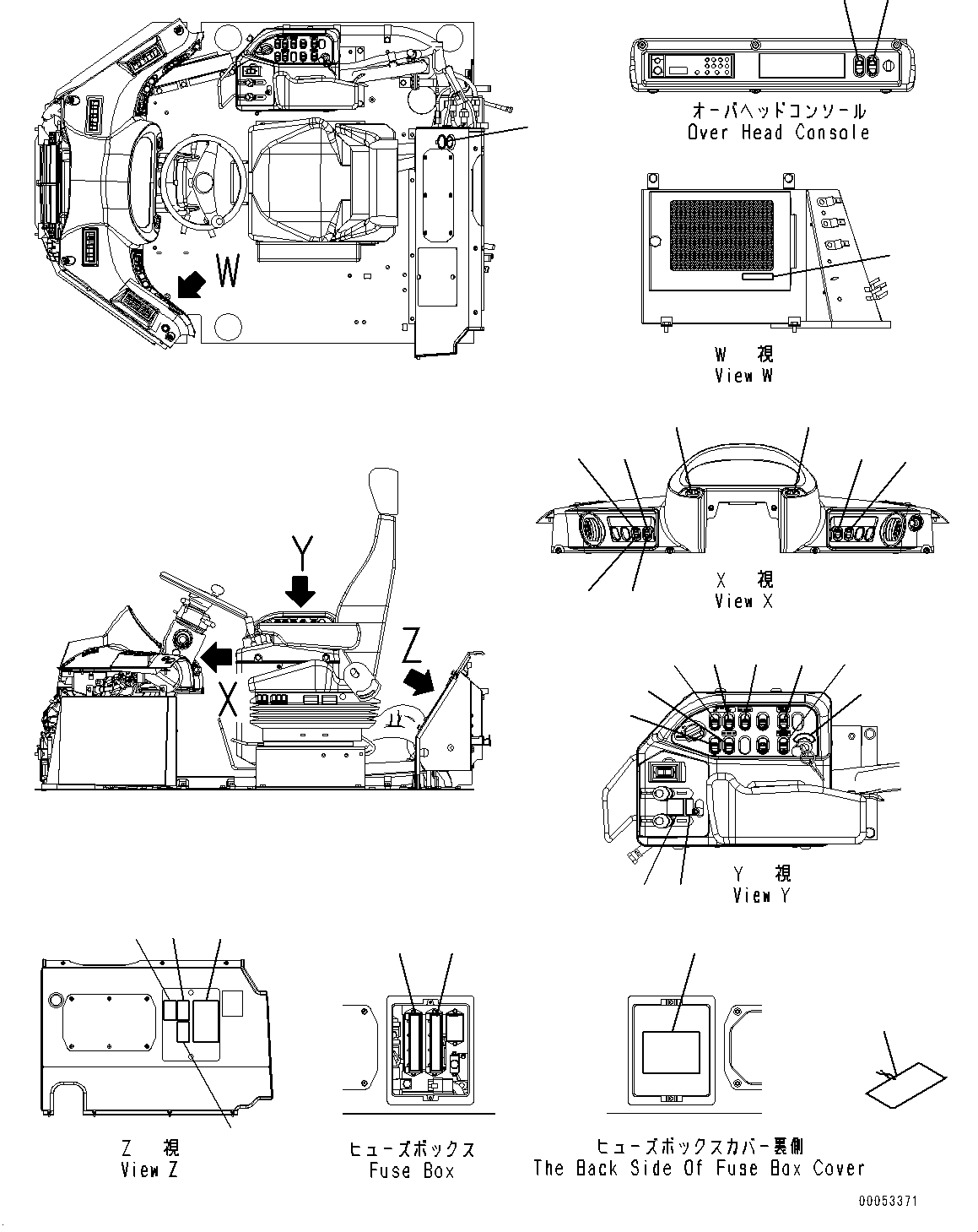 Wheel Loaders Komatsu / WA380-6 S/N 65949-UP(0000290c) / Decal, Interior (#65949-66057)(U008002 : U0100-001002)