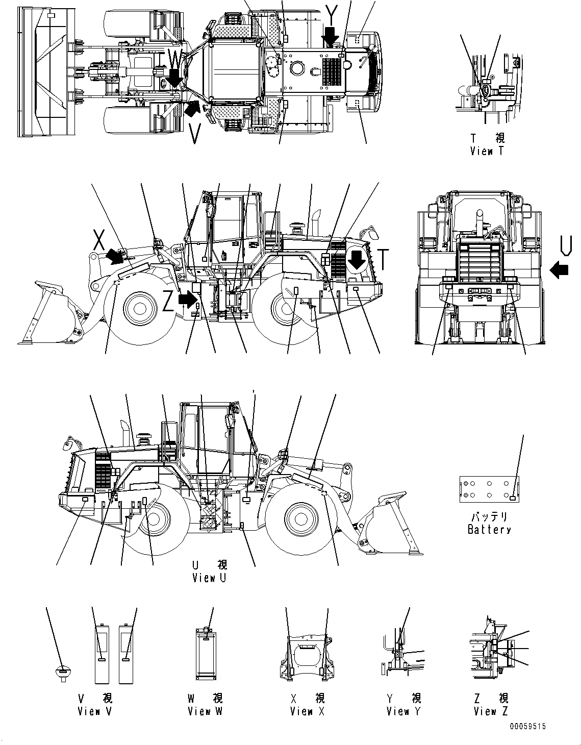 Wheel Loaders Komatsu / WA380-6 S/N 65949-UP(0000290c) / Decal, Exterior (#66075-66631)(U017001 : U0100-019001)