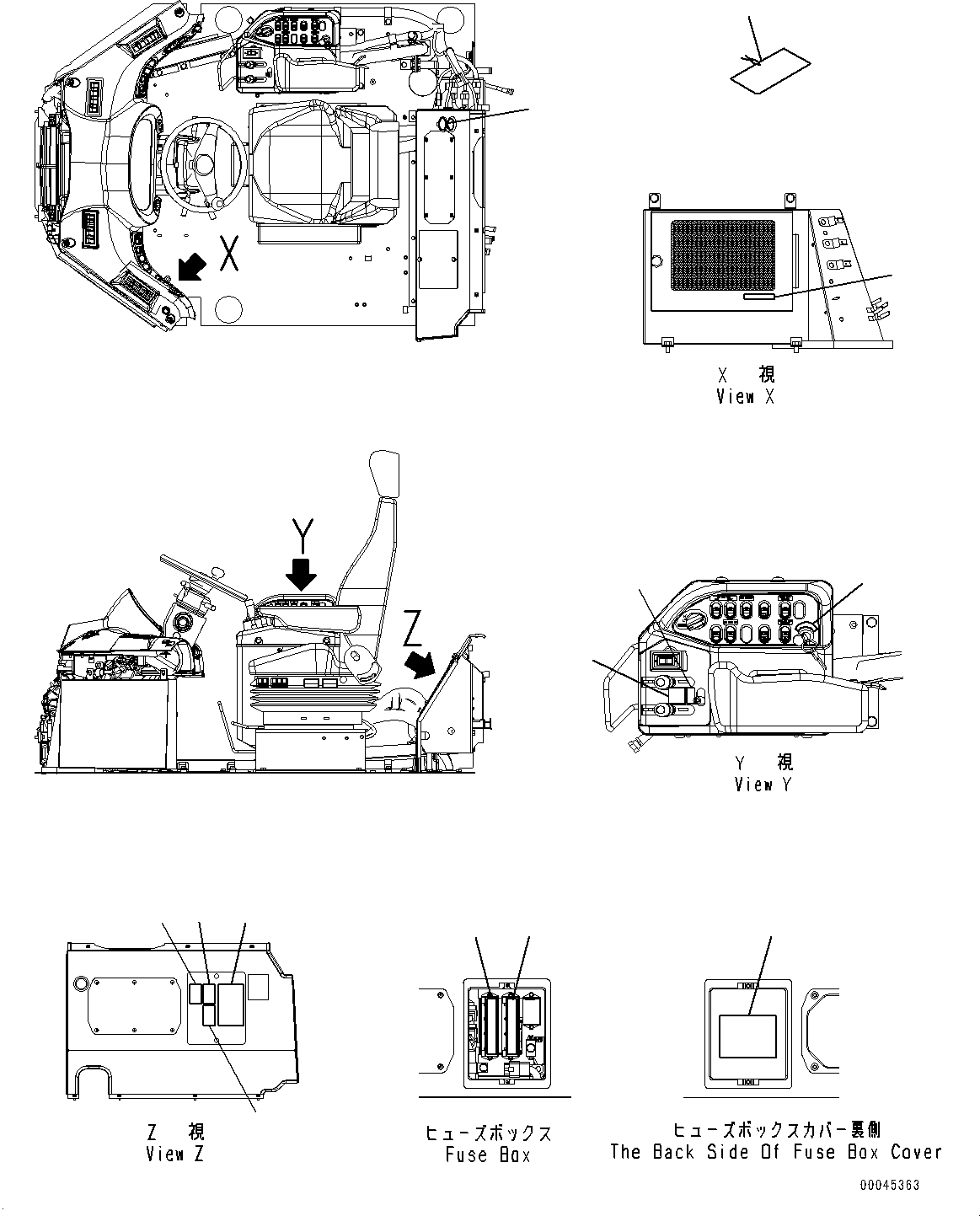 Wheel Loaders Komatsu / WA380-6 S/N 65949-UP(0000290c) / Decal, Interior (#65949-66057)(U015002 : U0100-004002)