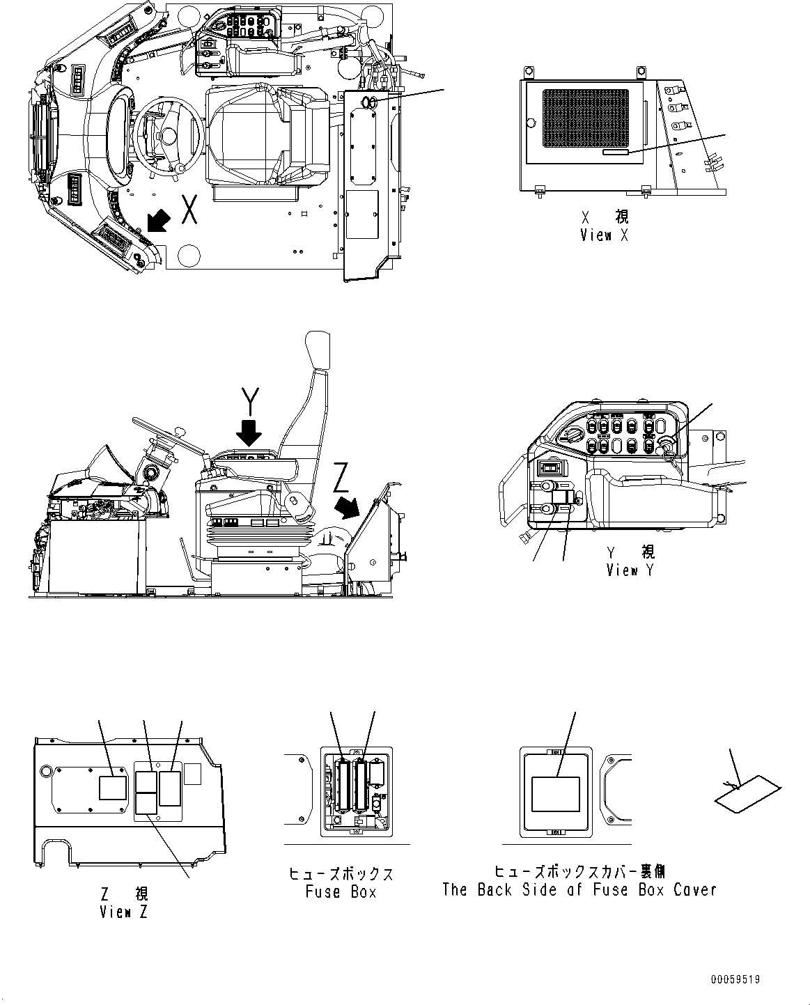 Wheel Loaders Komatsu / WA380-6 S/N 65949-UP(0000290c) / Decal, Interior (#66058-)(U022002 : U0100-021002)