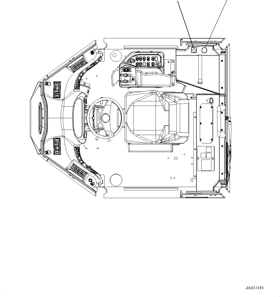 Wheel Loaders Komatsu / WA380-6 S/N 65949-UP(0000290c) / ROPS Plate (#66075-)(U028001 : U0605-006001)