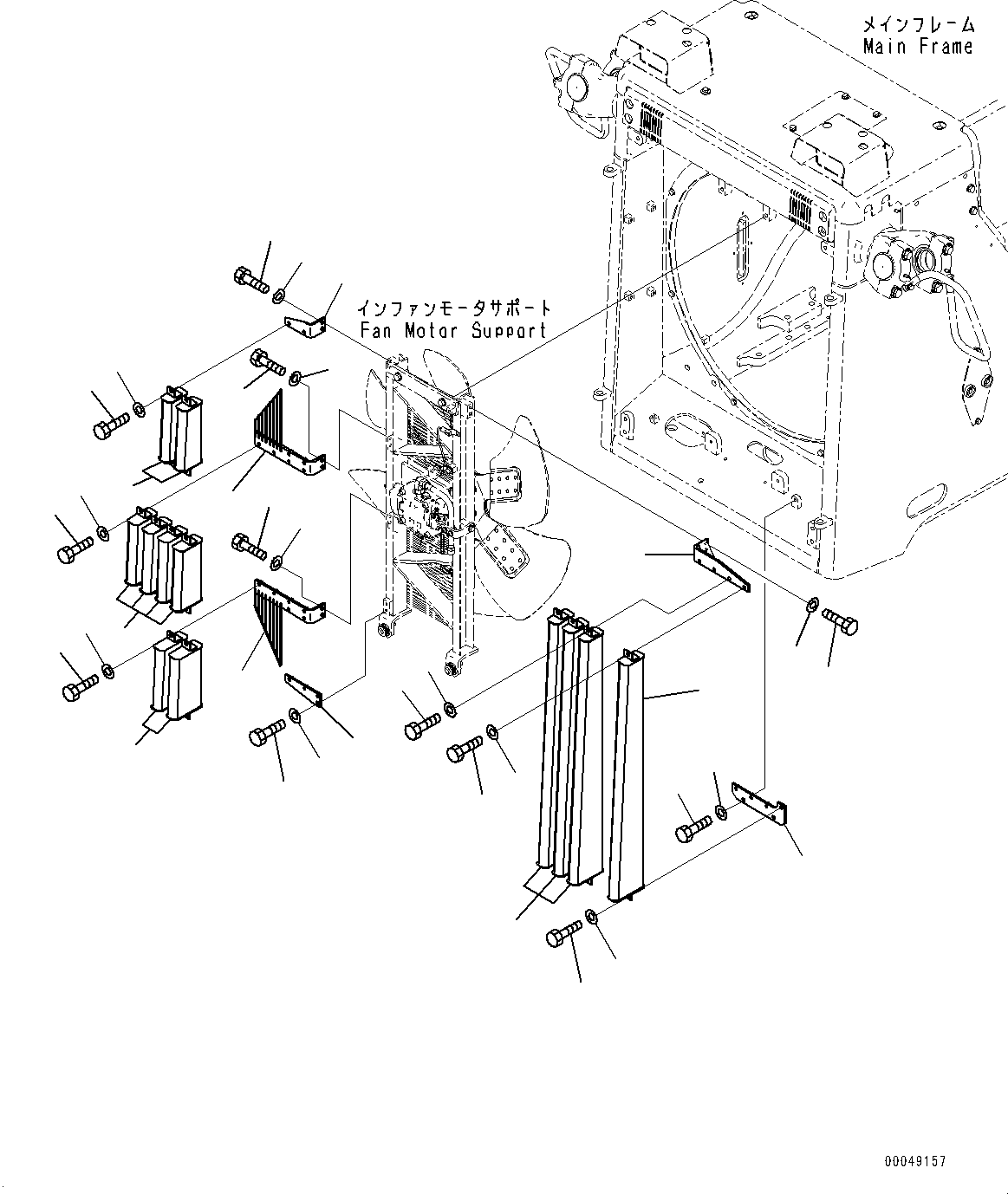 Bulldozers Komatsu / D155AX-6 S/N 81028-UP(0000293c) / Cooling Fan Guard (#81028-)(C012001 : C0310-002001)
