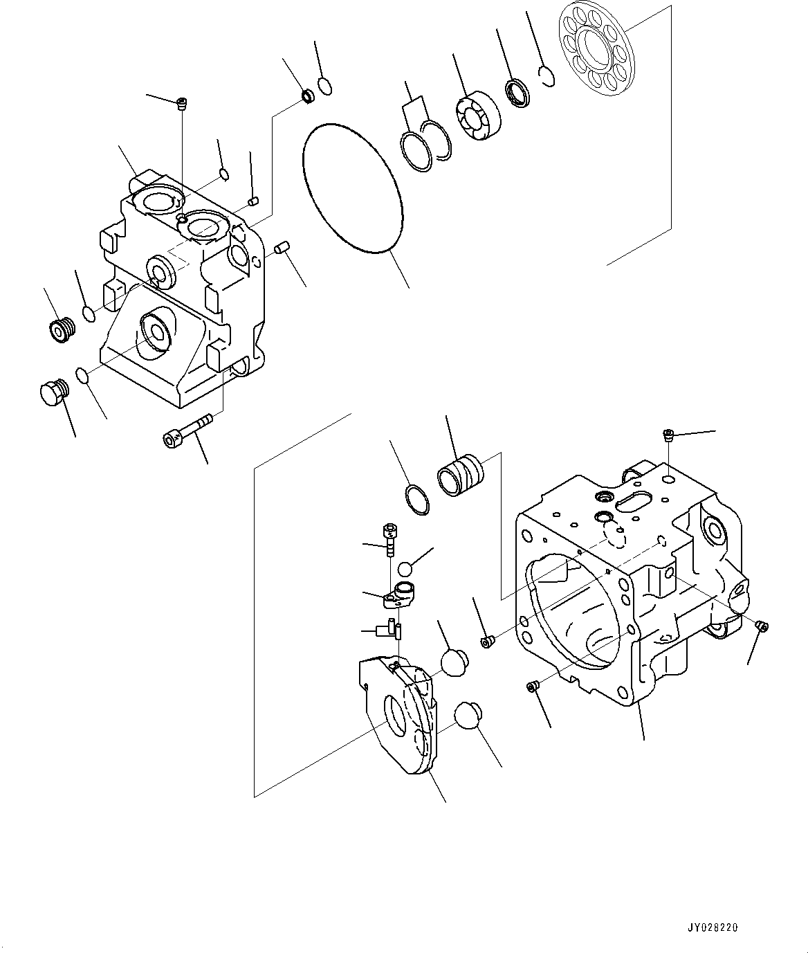 Bulldozers Komatsu / D155AX-6 S/N 81028-UP(0000293c) / Power Train Hydraulic Oil Piping, Fan Pump (1/7) (#81406-81669)(F011009 : F2720-004008A)
