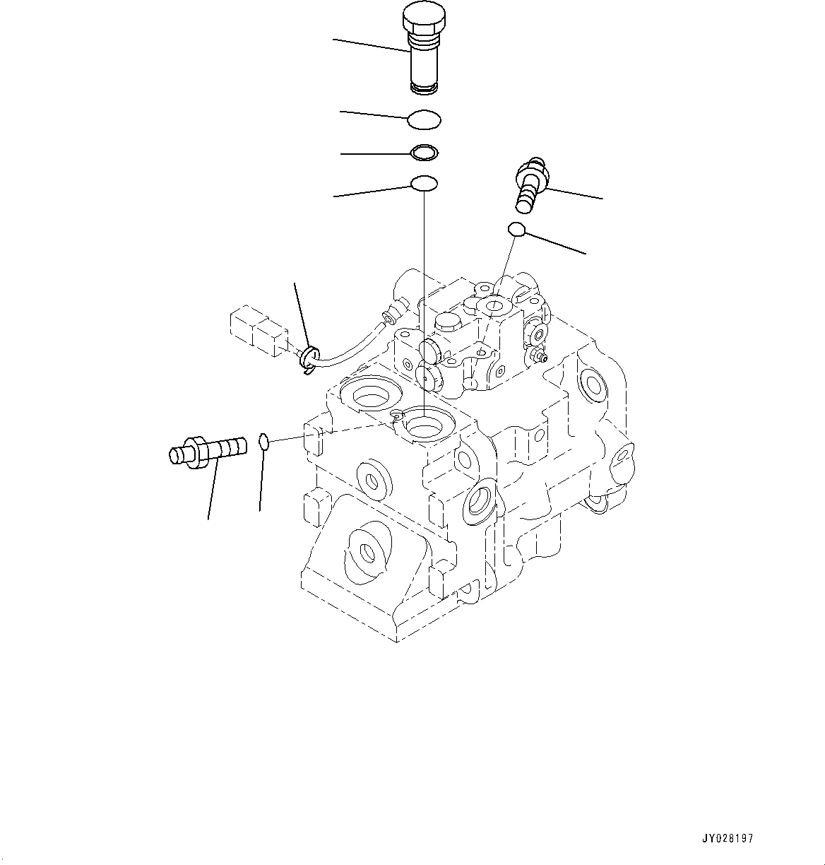 Bulldozers Komatsu / D155AX-6 S/N 81028-UP(0000293c) / Power Train Hydraulic Oil Piping, Fan Pump (7/7) (#81406-81669)(F011016 : F2720-004014A)