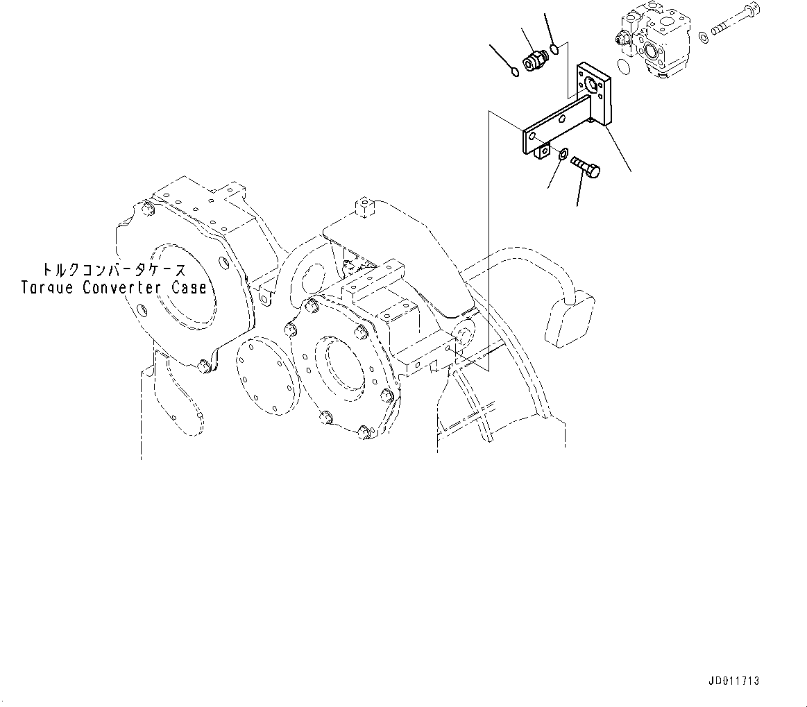 Bulldozers Komatsu / D155AX-6 S/N 81028-UP(0000293c) / Power Train Hydraulic Oil Piping, Valve Bracket (#81125-81669)(F011018 : F2720-004016)