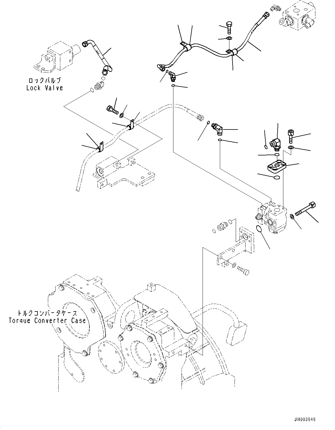 Bulldozers Komatsu / D155AX-6 S/N 81028-UP(0000293c) / Power Train Hydraulic Oil Piping, Valve Piping (#81028-81086)(F009016 : F2720-009016)